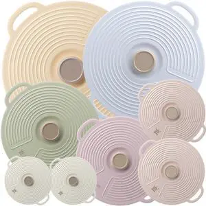 Silicone Lids for Bowl 8 Pack, Microwave Splatter Cover with 6 Sizes Reusable Heat Resistant Lids Fits Cups, Bowls, Plates, Pots, Pans, Skillets, Stove Top, Oven, Fridge Dishwasher Safe Silicone Lids for Bowl 8 Pack, Microwave Splatter Cover with 6 Sizes Reusable Heat Resistant Lids Fits Cups, Bowls, Plates, Pots, Pans, Skillets, Stove Top, Oven, Fridge Dishwasher Safe