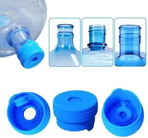 3 Pack 3 and 5 Gallon Water Jug Cap, Upgrade Silicone Reusable Replacement Caps, Non Spill Lids for 55mm Standard/Screw/Crown Tops Water Bottle 3 Pack 3 and 5 Gallon Water Jug Cap, Upgrade Silicone Reusable Replacement Caps, Non Spill Lids for 55mm Standard/Screw/Crown Tops Water Bottle