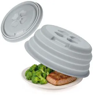 Collapsible Silicone Microwave Splatter Cover for Food, 11.5 Inch Vented Microwave Plate Cover with Easy-Lift Grip, Dishwasher Safe, Heat Resistant Collapsible Silicone Microwave Splatter Cover for Food, 11.5 Inch Vented Microwave Plate Cover with Easy-Lift Grip, Dishwasher Safe, Heat Resistant