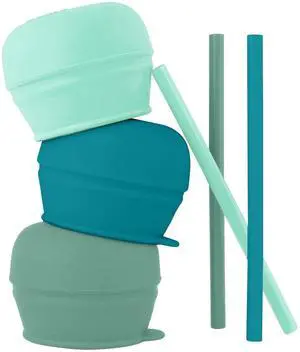 Snug Silicone Sippy Cup Lids and Straws - Includes 3 Lids and 3 Straws - Convert Any Kids Cups or Toddler Cups into Straw Sippy Cups - Toddler Feeding Supplies and Travel Essentials - Green Snug Silicone Sippy Cup Lids and Straws - Includes 3 Lids and 3 Straws - Convert Any Kids Cups or Toddler Cups into Straw Sippy Cups - Toddler Feeding Supplies and Travel Essentials - Green