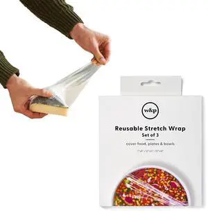 Reusable Silicone Stretch Wrap, 1 Box with 3 Wraps (7x8, 10x11, 13x14), Oven, Dishwasher, Microwave & Freezer Safe, BPA Free Reusable Silicone Stretch Wrap, 1 Box with 3 Wraps (7x8, 10x11, 13x14), Oven, Dishwasher, Microwave & Freezer Safe, BPA Free