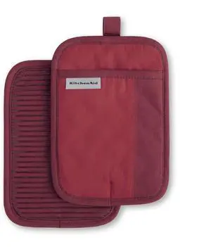 Beacon Two-Tone Non-Slip Pot Holder Set, Passion Red/Bordeaux, 7"x10", 2 Piece Beacon Two-Tone Non-Slip Pot Holder Set, Passion Red/Bordeaux, 7"x10", 2 Piece