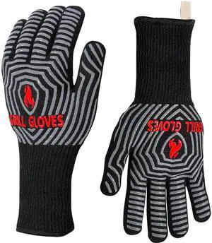 Gloves, Oven Gloves 1472 Extreme Heat Resistant, Grilling Gloves Silicone Non-Slip Oven Mitts, Kitchen Gloves for BBQ, Grilling, Cooking, Baking-1 Pair (Black, One Size(Long Cuff)) Gloves, Oven Gloves 1472 Extreme Heat Resistant, Grilling Gloves Silicone Non-Slip Oven Mitts, Kitchen Gloves for BBQ, Grilling, Cooking, Baking-1 Pair (Black, One Size(Long Cuff))