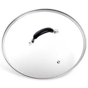 12 Inch Tempered Glass Lid for Lodge 12" Cast Iron Skillets & 7QT Dutch Ovens Riveted Handle with Heat-Resistant Silicone Cover,Steam Vent Hole Design 12 Inch Tempered Glass Lid for Lodge 12" Cast Iron Skillets & 7QT Dutch Ovens Riveted Handle with Heat-Resistant Silicone Cover,Steam Vent Hole Design