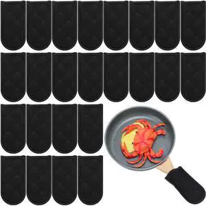 Set Hot Handle Covers for Daily Replace Use Gift Pan Handle Sleeve Covers Heat Resistant Cast Iron Holder Sleeve Washable Handgrip Mitts for Christmas Kitchen Gifts Craft (Black) Set Hot Handle Covers for Daily Replace Use Gift Pan Handle Sleeve Covers Heat Resistant Cast Iron Holder Sleeve Washable Handgrip Mitts for Christmas Kitchen Gifts Craft (Black)