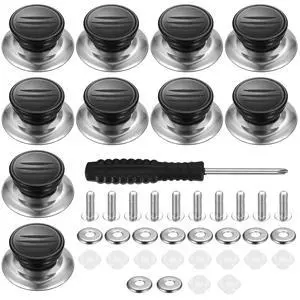 Pot Lid Knobs, 10 Pieces Replacement Pot Lid Top Knobs, Kitchen Cookware Lid Replacement Knobs, Universal Pot Lid Grip, Pot Lid Knob Handle, Suitable for Casserole Glass Pot Lid Knobs Pot Lid Knobs, 10 Pieces Replacement Pot Lid Top Knobs, Kitchen Cookware Lid Replacement Knobs, Universal Pot Lid Grip, Pot Lid Knob Handle, Suitable for Casserole Glass Pot Lid Knobs