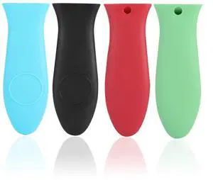 Silicone Hot Handle Holder - Potholder for Cast Iron Skillets & Frying Pans - Heat Resistant Sleeve Grip Handle Cover, Red, Black, Blue, Green Silicone Hot Handle Holder - Potholder for Cast Iron Skillets & Frying Pans - Heat Resistant Sleeve Grip Handle Cover, Red, Black, Blue, Green