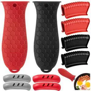 Cast Iron Handle Cover, 10 Packs Silicone Pot Holders, Cast Iron Handle Covers Heat Resistant, Non-Slip Pot Handle Covers, for Frying Cast Iron Skillet Metal Pan Cast Iron Handle Cover, 10 Packs Silicone Pot Holders, Cast Iron Handle Covers Heat Resistant, Non-Slip Pot Handle Covers, for Frying Cast Iron Skillet Metal Pan