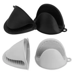 PCS Silicone Oven Mitts Heat Resistant, Silicone Potholders for Kitchen, Mini Rubber Oven Glove Kitchen Mittens, Cute Cooking Mitts (Black and Gray) PCS Silicone Oven Mitts Heat Resistant, Silicone Potholders for Kitchen, Mini Rubber Oven Glove Kitchen Mittens, Cute Cooking Mitts (Black and Gray)