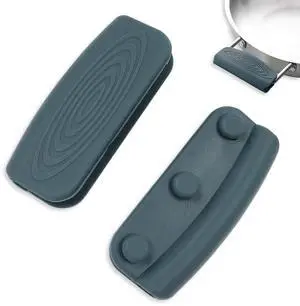 2Pcs Silicone Pot Handle Covers with Buttons, Heat Resistant Cast Iron Pot Assist Handle Covers, Non Slip Silicone Pot Holders, Reusable Hot Pot Grip Handle Sleeves (Gray) 2Pcs Silicone Pot Handle Covers with Buttons, Heat Resistant Cast Iron Pot Assist Handle Covers, Non Slip Silicone Pot Holders, Reusable Hot Pot Grip Handle Sleeves (Gray)