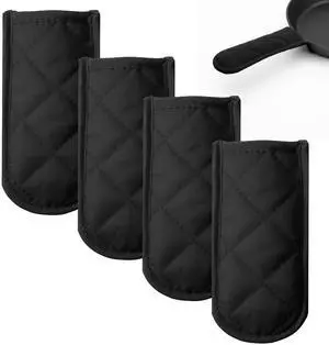 PCS Cast Iron Skillet Handle Covers, Pan Pot Handle Holders Heat Resistant Non-Slip Cotton Cast Iron Handles Sleeves Mitt Protector for Kitchen, BBQ and Baking Cookware(Black) PCS Cast Iron Skillet Handle Covers, Pan Pot Handle Holders Heat Resistant Non-Slip Cotton Cast Iron Handles Sleeves Mitt Protector for Kitchen, BBQ and Baking Cookware(Black)