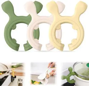 3Pcs Multifunction Silicone Pot Handle Spatula Rack,Kitchen Pot Lid and Spoon Holder,Non-Slip Spoon Holder Stove Organizer,Steam Releaser,Utensil Anti Scalding Pot Clip for Cooking Accessories 3Pcs Multifunction Silicone Pot Handle Spatula Rack,Kitchen Pot Lid and Spoon Holder,Non-Slip Spoon Holder Stove Organizer,Steam Releaser,Utensil Anti Scalding Pot Clip for Cooking Accessories
