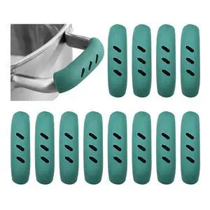 Pairs 3x0.8 Silicone Pan Handle Grips, Heat-Proof Pot Holder Sleeves, Anti-Scald Kitchen Covers, Non-Slip Cookware Protectors for Wok Frying Pans Griddles(Light Green) Pairs 3x0.8 Silicone Pan Handle Grips, Heat-Proof Pot Holder Sleeves, Anti-Scald Kitchen Covers, Non-Slip Cookware Protectors for Wok Frying Pans Griddles(Light Green)