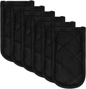 6Pcs Hot Handle Covers Black Heat Resistant Pot Sleeve Grip Cotton Cast Iron Skillet Handle Holder Non-Slip Machine Washable Sleeves Mitts for Kitchen Baking Cooking BBQ Cookwares 6Pcs Hot Handle Covers Black Heat Resistant Pot Sleeve Grip Cotton Cast Iron Skillet Handle Holder Non-Slip Machine Washable Sleeves Mitts for Kitchen Baking Cooking BBQ Cookwares