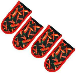 Cast Iron Skillet Handle Covers, Pot Handle Covers Heat Resistant, Heat Resistant Pan Pot Skillet Hot Handle Holder Sleeves Mitt Cover for Kitchen, BBQ and Baking Cookware (4-Pack Red Peppers) Cast Iron Skillet Handle Covers, Pot Handle Covers Heat Resistant, Heat Resistant Pan Pot Skillet Hot Handle Holder Sleeves Mitt Cover for Kitchen, BBQ and Baking Cookware (4-Pack Red Peppers)