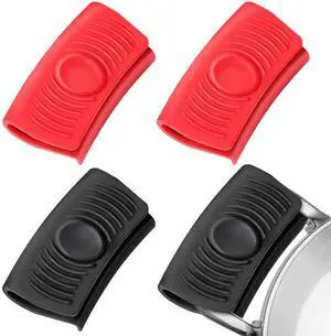 Pcs Silicone Assist Hot Pan Handle Holder Hot Skillet Handle Covers Nonslip Heat Resistant Pot Grip Sleeves for Cast Iron Skillets Frying Pans Griddles Cookware(Red and Black) Pcs Silicone Assist Hot Pan Handle Holder Hot Skillet Handle Covers Nonslip Heat Resistant Pot Grip Sleeves for Cast Iron Skillets Frying Pans Griddles Cookware(Red and Black)