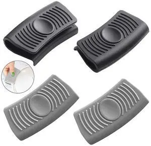 Pairs Silicone Mitts Hot Pot Grip Handle Cover Sleeve Grip Mitt Pinch Grip Microwave Frying Pans Anti-scalding Gloves Griddles Mittens Clips for Kitchen Cooking Baking BBQ, Grey Black Pairs Silicone Mitts Hot Pot Grip Handle Cover Sleeve Grip Mitt Pinch Grip Microwave Frying Pans Anti-scalding Gloves Griddles Mittens Clips for Kitchen Cooking Baking BBQ, Grey Black