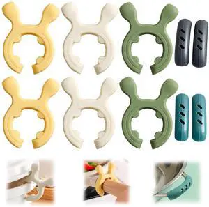6PCS Silicone Pot Handle Spatula Rack Heat Resistant Spoon Rest Kitchen Set 6PCS Silicone Pot Handle Spatula Rack Heat Resistant Spoon Rest Kitchen Set