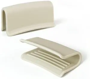 Silicone Pot Holders, Heat Resistant Pot Handle Covers for Kitchen, Accessories for Cast Iron or Ceramic Dutch Ovens, 1 Pair (2 pcs) - Cream Silicone Pot Holders, Heat Resistant Pot Handle Covers for Kitchen, Accessories for Cast Iron or Ceramic Dutch Ovens, 1 Pair (2 pcs) - Cream