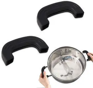 Packs Silicone Pot Handle Cover for Slow Cooker Heat-Resistant Grip Sleeve Anti-Scalding Insulation Cover for Pots Pans Oven Teapot and Cast Iron Cookware(Black) Packs Silicone Pot Handle Cover for Slow Cooker Heat-Resistant Grip Sleeve Anti-Scalding Insulation Cover for Pots Pans Oven Teapot and Cast Iron Cookware(Black)