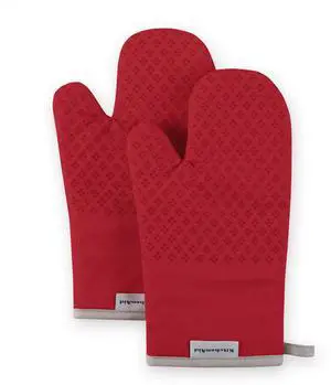 Asteroid Oven Mitt Set, 7"x12.5", Fire Red, 2 Piece Asteroid Oven Mitt Set, 7"x12.5", Fire Red, 2 Piece