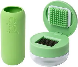 Garlic Press and Chopper with Storage Container, Stainless Steel Blades, Green (Garlic Peeler and Chopper), Colors May Vary Garlic Press and Chopper with Storage Container, Stainless Steel Blades, Green (Garlic Peeler and Chopper), Colors May Vary