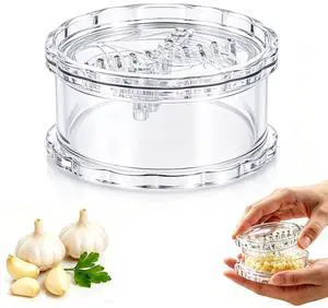 Clear Manual Garlic Twister Mincer, Crusher & Grinder for Ginger, Herbs Clear Manual Garlic Twister Mincer, Crusher & Grinder for Ginger, Herbs