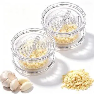 2PCS Clear Manual Garlic Twister and Ginger Mincer Tool, Transparent Manual Garlic Twist, Compact Garlic Mincer Tool for Garlics, Ginger, Onion, Nuts, Herbs, Impact Resistant Kitchen Gadget 2PCS Clear Manual Garlic Twister and Ginger Mincer Tool, Transparent Manual Garlic Twist, Compact Garlic Mincer Tool for Garlics, Ginger, Onion, Nuts, Herbs, Impact Resistant Kitchen Gadget