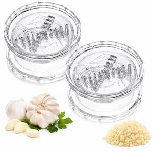 2PCS Clear Manual Garlic and Ginger Twister Mincer Tool 2PCS Clear Manual Garlic and Ginger Twister Mincer Tool