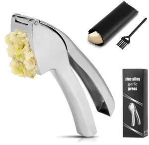 Garlic Press Crusher Mincer, Heavy Duty Kitchen Tool, Dishwasher Safe Garlic Press Crusher Mincer, Heavy Duty Kitchen Tool, Dishwasher Safe
