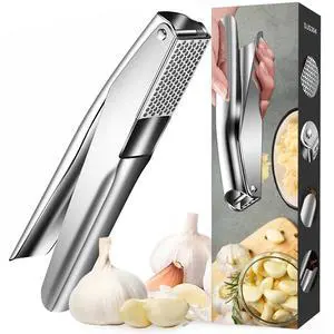 Garlic Press Stainless Steel, Garlic Crusher, Dishwasher Safe Garlic Press Stainless Steel, Garlic Crusher, Dishwasher Safe