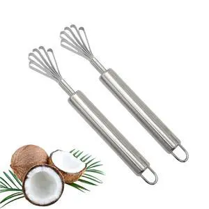 2 Pieces Stainless Steel Coconut Scraper Durable Coconut Meat Removal Multi-Purpose coconut shell Opener Melon Scraper Meat Removal for Safe Fruit Seed peel tool Meat Graters Peelers And Slicers 2 Pieces Stainless Steel Coconut Scraper Durable Coconut Meat Removal Multi-Purpose coconut shell Opener Melon Scraper Meat Removal for Safe Fruit Seed peel tool Meat Graters Peelers And Slicers