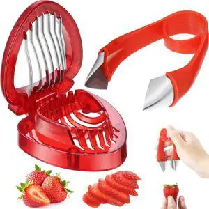Pieces Strawberry Slicer Cutter Set, Strawberry Huller Stem Remover Fruit Leaves Huller Peeling Tool Kitchen Accessories Corer for Tomato Pineapple Pieces Strawberry Slicer Cutter Set, Strawberry Huller Stem Remover Fruit Leaves Huller Peeling Tool Kitchen Accessories Corer for Tomato Pineapple