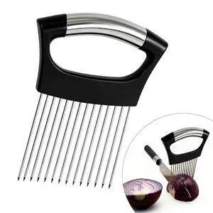 Onion Holder for Slicing, Onion Cutter Vegetable Chopper, Food Slicer Assistant Tool for Fruit Lemon and Meat,Stainless Steel Tomato Slicer Vegetable Cutter for Potato, Avocados, Eggs, Onion Holder for Slicing, Onion Cutter Vegetable Chopper, Food Slicer Assistant Tool for Fruit Lemon and Meat,Stainless Steel Tomato Slicer Vegetable Cutter for Potato, Avocados, Eggs,