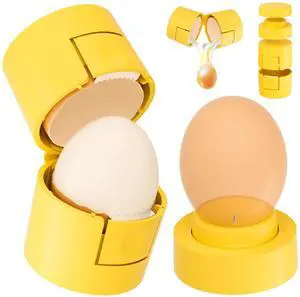 Innovative 2 in 1 Egg Shell Opener, Hard Boiled Egg Peeler Cracker with Piercer, Cute Egg Separator for Raw Eggs, Home Kitchen Gadgets Tool Innovative 2 in 1 Egg Shell Opener, Hard Boiled Egg Peeler Cracker with Piercer, Cute Egg Separator for Raw Eggs, Home Kitchen Gadgets Tool