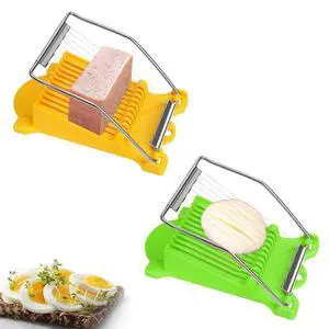 Multipurpose Luncheon Meat Slicer Egg Slicer Cuts 10 Slices for Eggs, Hams, Avocados, Bananas, Onions, Soft Food and Fruits(2PCS) Multipurpose Luncheon Meat Slicer Egg Slicer Cuts 10 Slices for Eggs, Hams, Avocados, Bananas, Onions, Soft Food and Fruits(2PCS)
