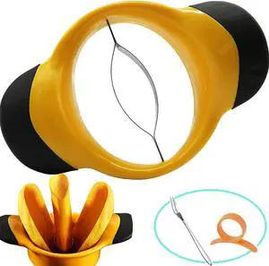 Sturdy Mango Slicer and Pit Remover Tool, Mango Splitter Fruit Cutter Mango Pitter with Ergonomic Grip Handle - Effortlessly Remove Pit and Divide Sturdy Mango Slicer and Pit Remover Tool, Mango Splitter Fruit Cutter Mango Pitter with Ergonomic Grip Handle - Effortlessly Remove Pit and Divide
