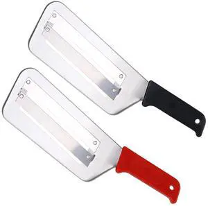 (2 Pack) Cabbage Shredder for Coleslaw,Stainless Steel Cabbage Slicer Shredder,Kitchen Lettuce Knife (Black and Red) (2 Pack) Cabbage Shredder for Coleslaw,Stainless Steel Cabbage Slicer Shredder,Kitchen Lettuce Knife (Black and Red)