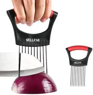 2PCS Onion Slicer, Vegetable Holder for Slicing, Slice Cutter Chopper Guide 2PCS Onion Slicer, Vegetable Holder for Slicing, Slice Cutter Chopper Guide