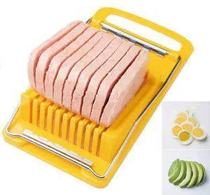 Luncheon Meat Spam Slicer,Egg Cutter,Multi-Purpose Kitchen Tool for,Bananas, Avocados,Vegetables Dishwasher Safe, Rust-Resistant Food Prep Accessories (Only Suits Soft Cheese,No Bony Foods) Luncheon Meat Spam Slicer,Egg Cutter,Multi-Purpose Kitchen Tool for,Bananas, Avocados,Vegetables Dishwasher Safe, Rust-Resistant Food Prep Accessories (Only Suits Soft Cheese,No Bony Foods)