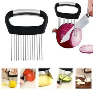 Holder for Slicing,1PCS Stainless Steel Onion Slicer Holder,Onions Cutter,Vegetable Chopper,Lemon Slicer,Food Slicer Assistant Tool for Tomato,Potato,Avocados,Eggs,Fruit and Meat,Kitchen Gadgets Holder for Slicing,1PCS Stainless Steel Onion Slicer Holder,Onions Cutter,Vegetable Chopper,Lemon Slicer,Food Slicer Assistant Tool for Tomato,Potato,Avocados,Eggs,Fruit and Meat,Kitchen Gadgets