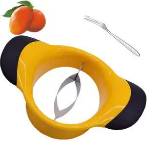 Mango Slicer Peeler Cutter Splitter Pitter with stainless steel blade removal tool anti-skid handle super large Mango kernel remover Mango Slicer Peeler Cutter Splitter Pitter with stainless steel blade removal tool anti-skid handle super large Mango kernel remover