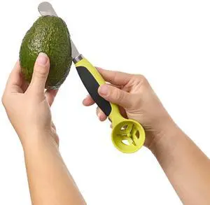 All-in-1 Avocado Tool, Stainless Steel Blade and Non-Slip Grip All-in-1 Avocado Tool, Stainless Steel Blade and Non-Slip Grip