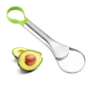 Avocado Slicer Tool, 3-in-1 Stainless Steel Avocado Cutter, Pitter & Peeler, Multi-Function Avocado Tool for Slicing, Scooping, and Pit Removal, Kitchen Gadget with Green Plastic Handle Avocado Slicer Tool, 3-in-1 Stainless Steel Avocado Cutter, Pitter & Peeler, Multi-Function Avocado Tool for Slicing, Scooping, and Pit Removal, Kitchen Gadget with Green Plastic Handle