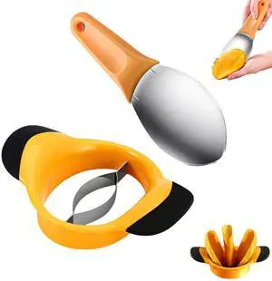 2Pcs Mango Slicer Splitter Pit Remover Bundle,Stainless Steel Mango Cutter 2Pcs Mango Slicer Splitter Pit Remover Bundle,Stainless Steel Mango Cutter