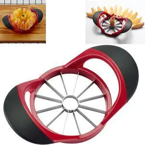 Blade Apple Slicer Corer CutterUltra Sharp Stainless Steel Blades and Ergonomic Plastic Handle3 in 1 Apple Slicer Potato Slicer Cutter for French Fries and Mango Slicer Corer (Red) Blade Apple Slicer Corer CutterUltra Sharp Stainless Steel Blades and Ergonomic Plastic Handle3 in 1 Apple Slicer Potato Slicer Cutter for French Fries and Mango Slicer Corer (Red)