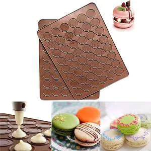 2 PCS 48 Capacity Macaron Silicone Baking Mat Baking Sheet Muffin DIY Chocolate Cookie Mould 2 PCS 48 Capacity Macaron Silicone Baking Mat Baking Sheet Muffin DIY Chocolate Cookie Mould