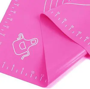 Non Stick Silicone Baking Mat for rolling dough, 25 x 18 Inches, Pink Non Stick Silicone Baking Mat for rolling dough, 25 x 18 Inches, Pink