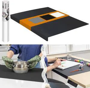 Silicone Mat for Kitchen Counter with "Edge Protection" Quartz Countertop Protector Mats Silicone Heat Resistant Mat No Folds or Wrinkles 1.4mm Thick, 24"x16", Black Silicone Mat for Kitchen Counter with "Edge Protection" Quartz Countertop Protector Mats Silicone Heat Resistant Mat No Folds or Wrinkles 1.4mm Thick, 24"x16", Black