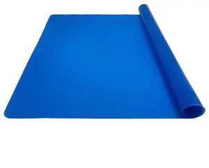 Large Silicone Counter Mat 19.68x15.74 inch Multipurpose Table Placemat Countertop Protector Baking Pastry Mat Nonstick, Nonskid and Heat Resistent (Large, Blue) Large Silicone Counter Mat 19.68x15.74 inch Multipurpose Table Placemat Countertop Protector Baking Pastry Mat Nonstick, Nonskid and Heat Resistent (Large, Blue)
